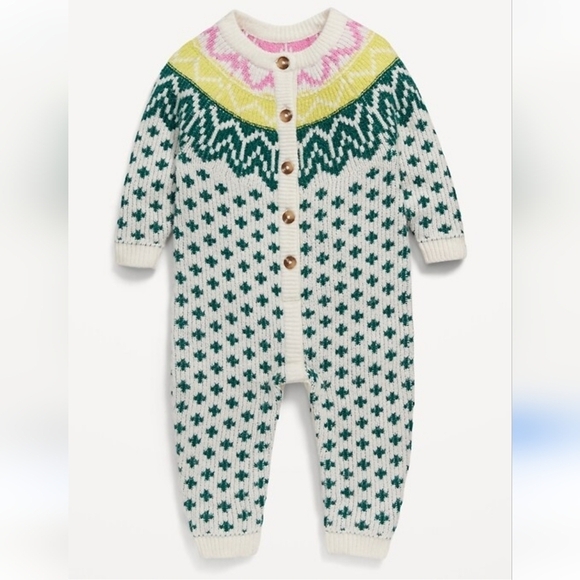 Old Navy Knit FairIsle Unisex Bodysuit - Picture 1 of 9